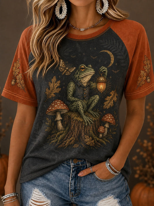 Women's Fall Funny Casual Graphic Print T-Shirt