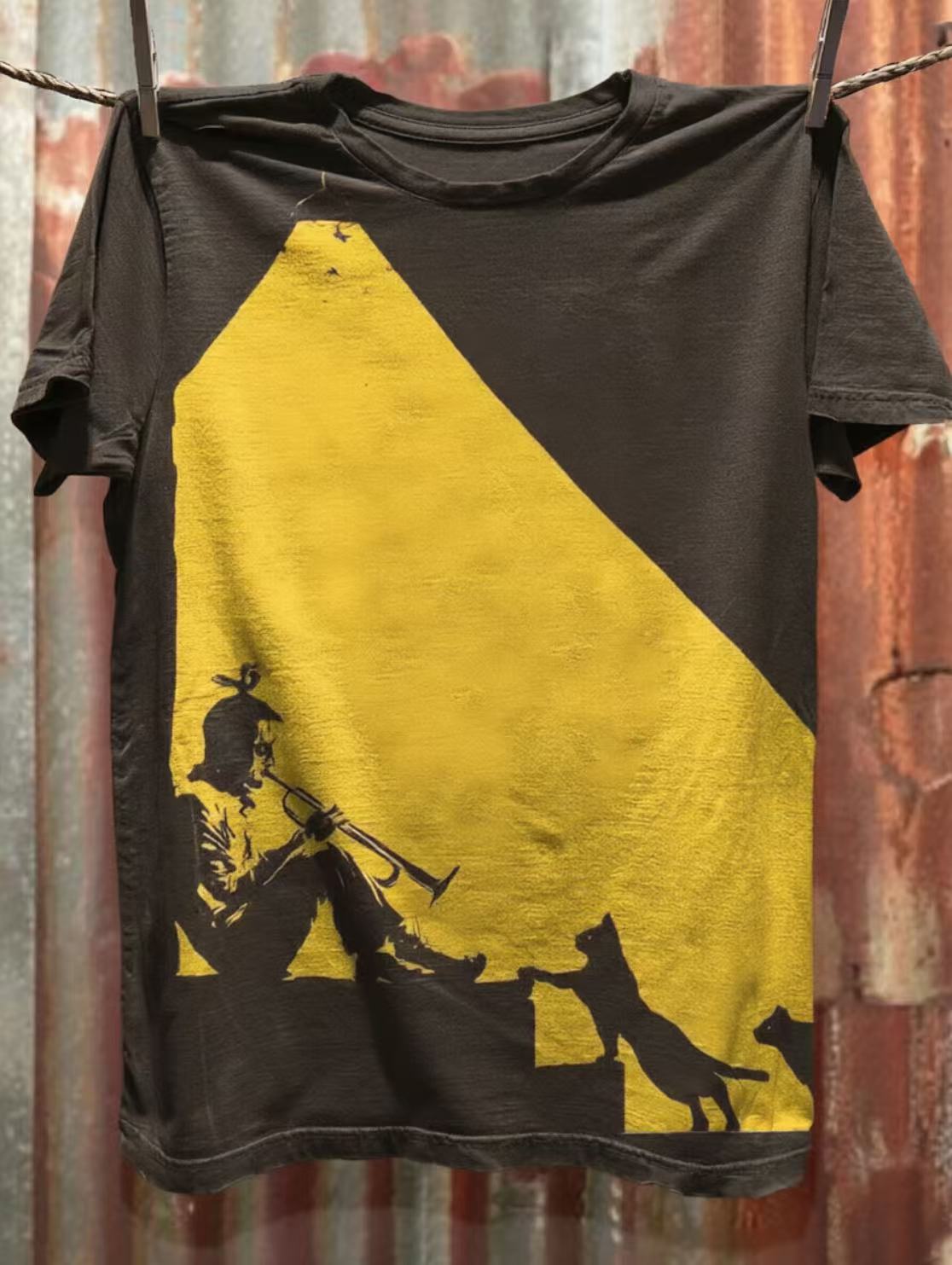 Life Light Art Print Cotton Casual Short Sleeve T-shirt
