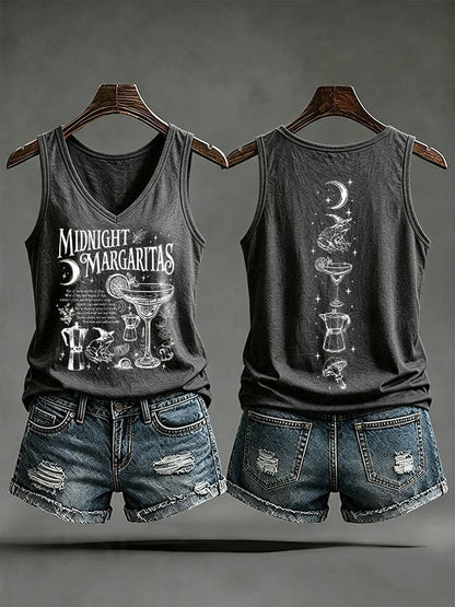 Women's Midnight Margaritas Printed Tank Top