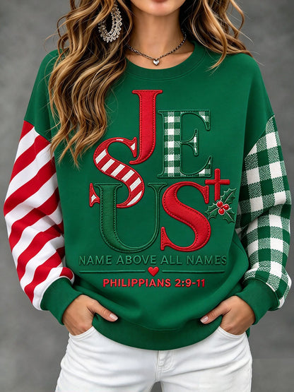 Women's Christmas Jesus Faith Crewneck Sweatshirt