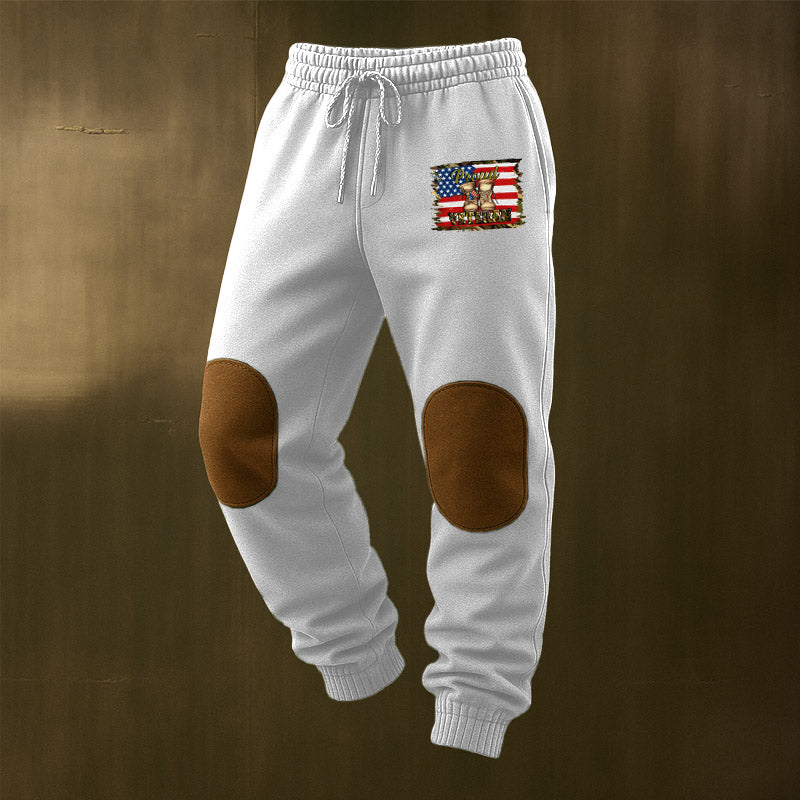 Men's Veteran Print Casual Sweatpants