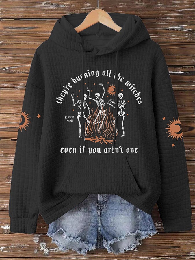 Retro Halloween Print Hoodie