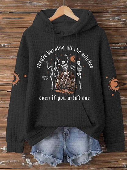 Retro Halloween Print Hoodie