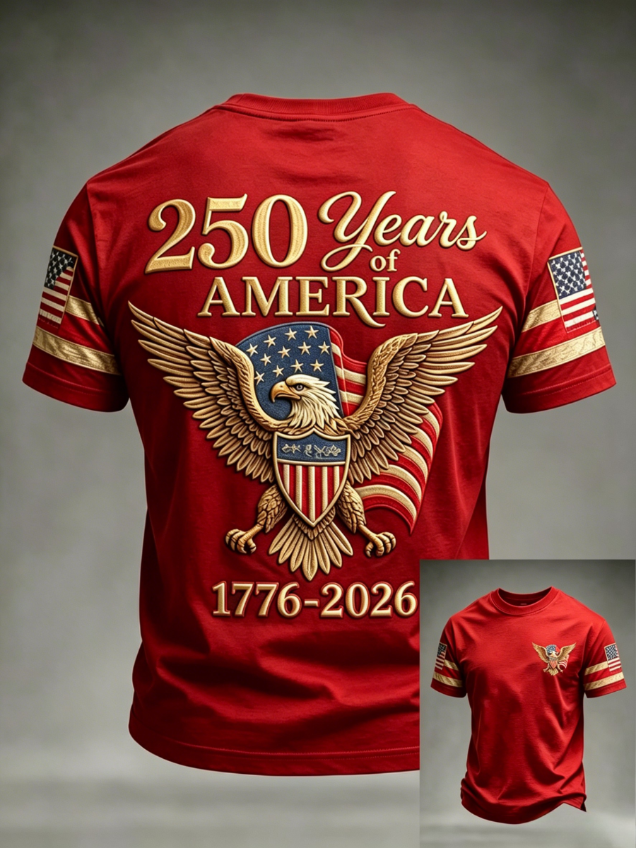 🔥Buy 3 Get 10% Off🔥Men's America's 250th Anniversary Faith Print Shirt