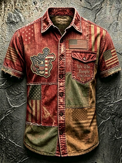 Men'S 250Th Anniversary National Faith Print  Shirt