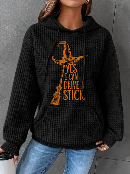 🔥HOT SALE🔥Women's Yes I Can Drive A Stick Print Casual Sweatshirt