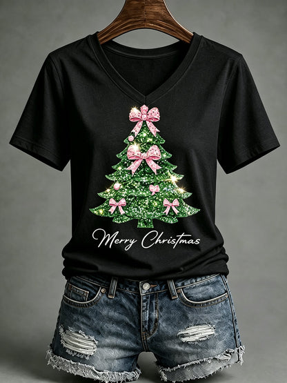 Women's Christmas Print T-Shirt