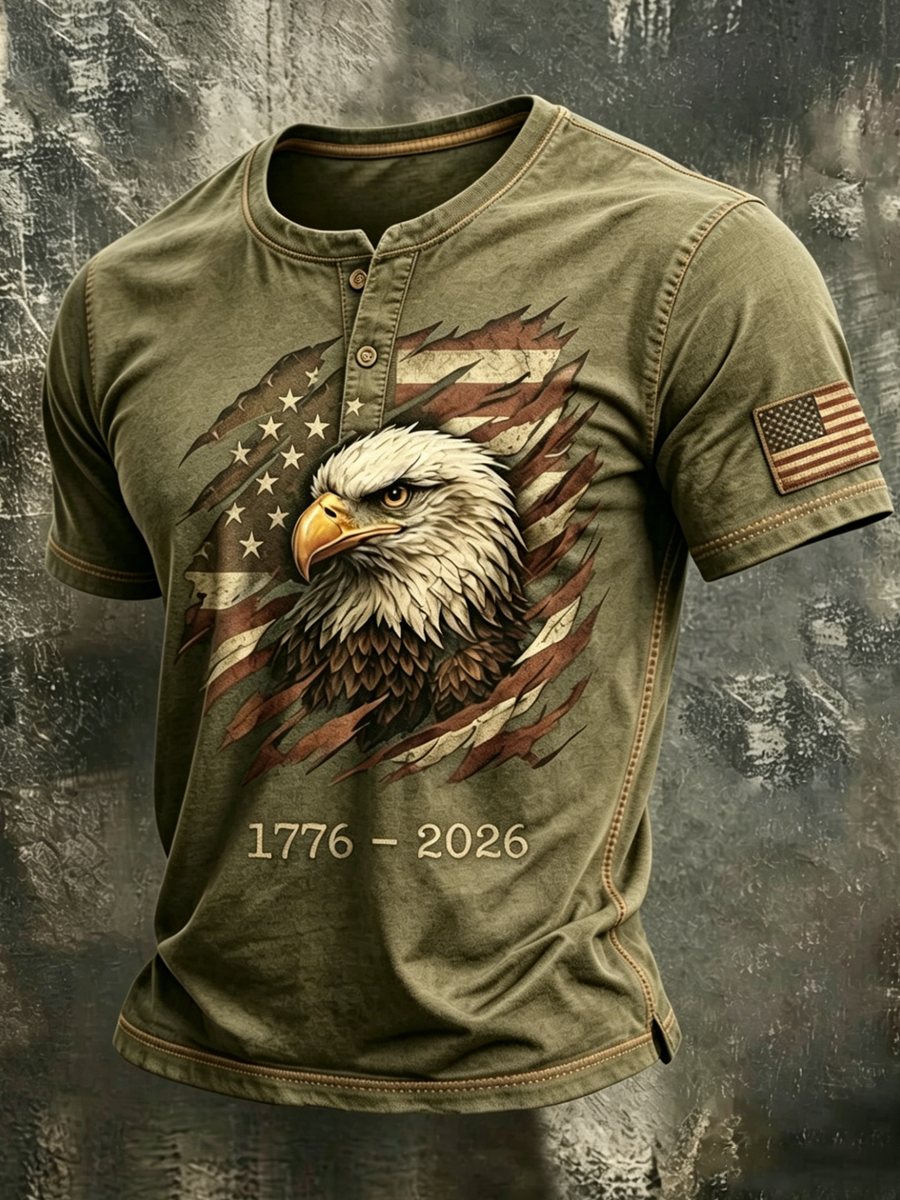 Men's Casual American 250th Anniversary T-shirt