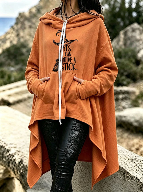 Women's Casual Printed Irregular Sweatshirt