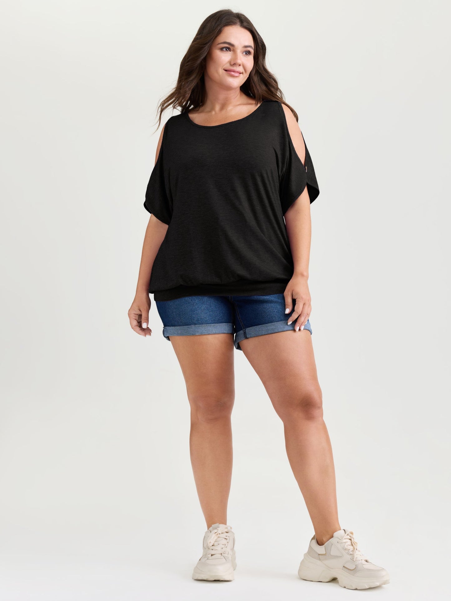 Supersoft Cut-Out Shoulder T-Shirt