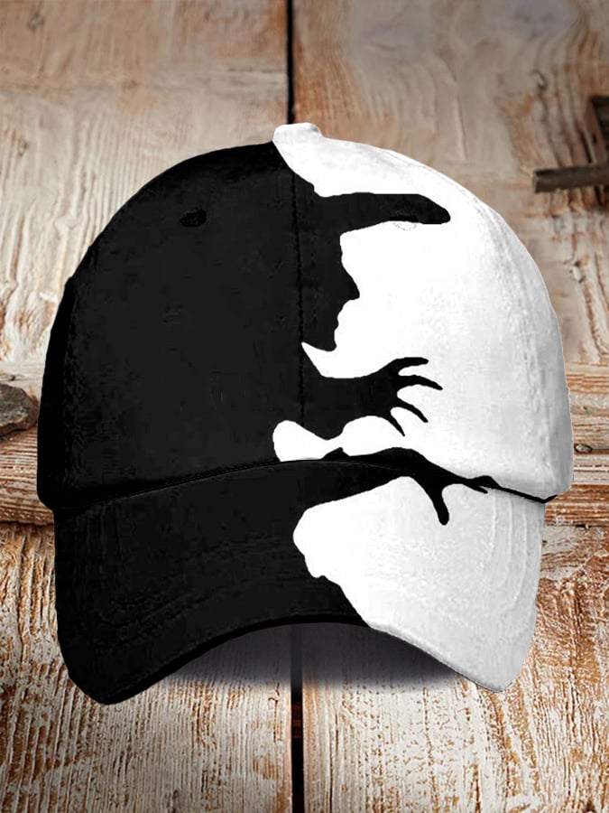 Vintage Halloween Witch Print Hat