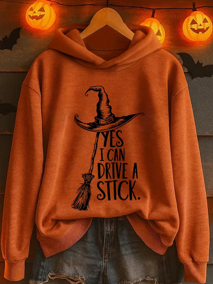 🔥HOT SALE🔥Women's Yes I Can Drive A Stick Print Casual Sweatshirt