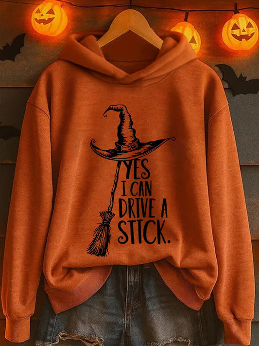 🔥HOT SALE🔥Women's Yes I Can Drive A Stick Print Casual Sweatshirt