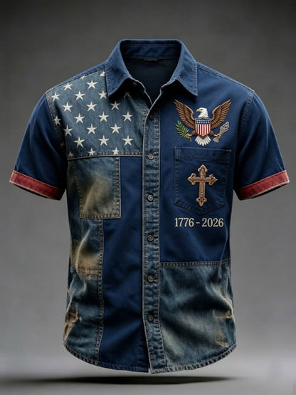 Men'S 250Th Anniversary National Print  Shirt