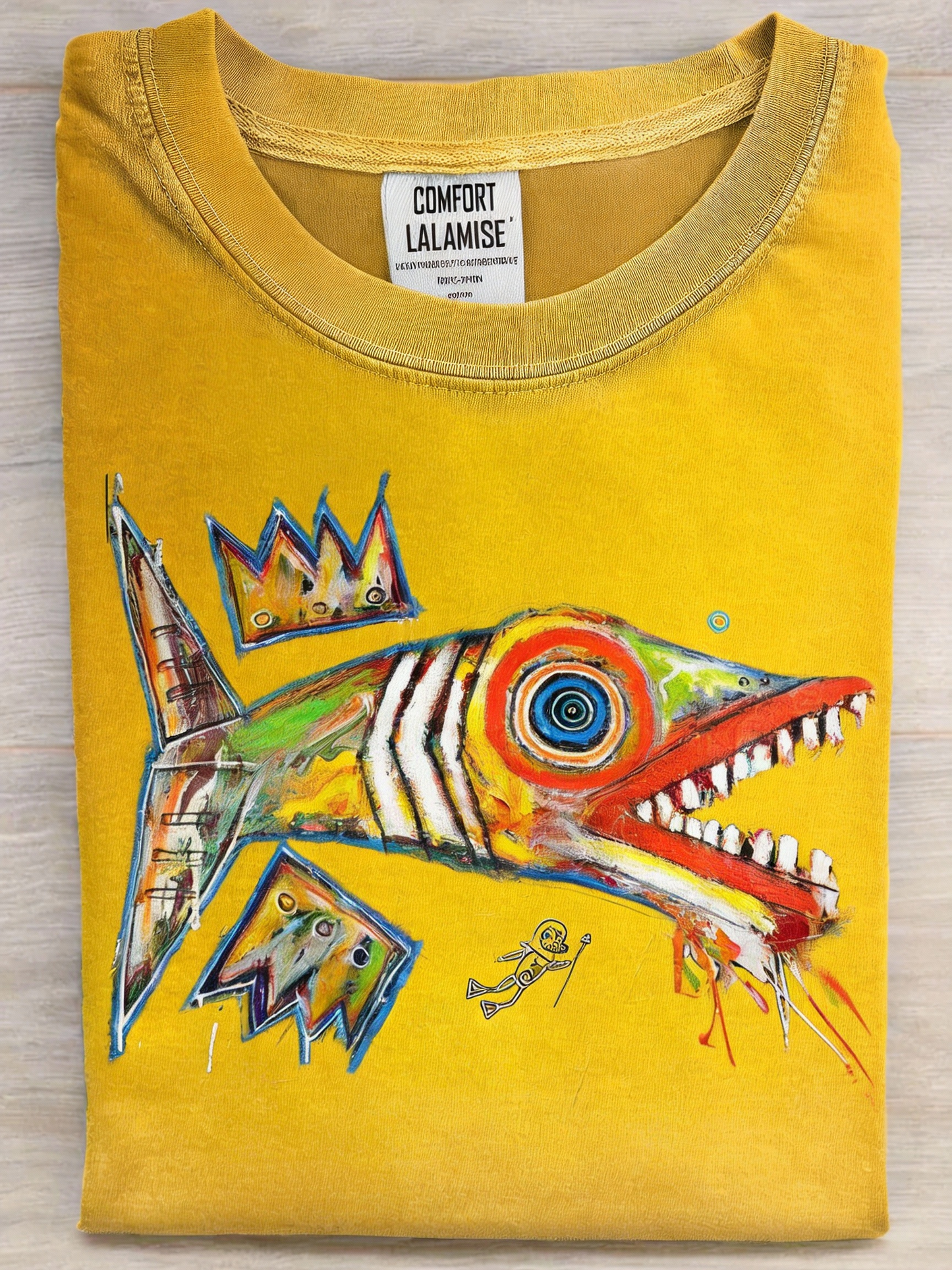 Abstract Art Fish Print T-shirt
