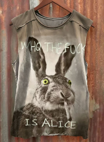 Funny Who The Fuck Art Print Casual Short Sleeve T-shirt