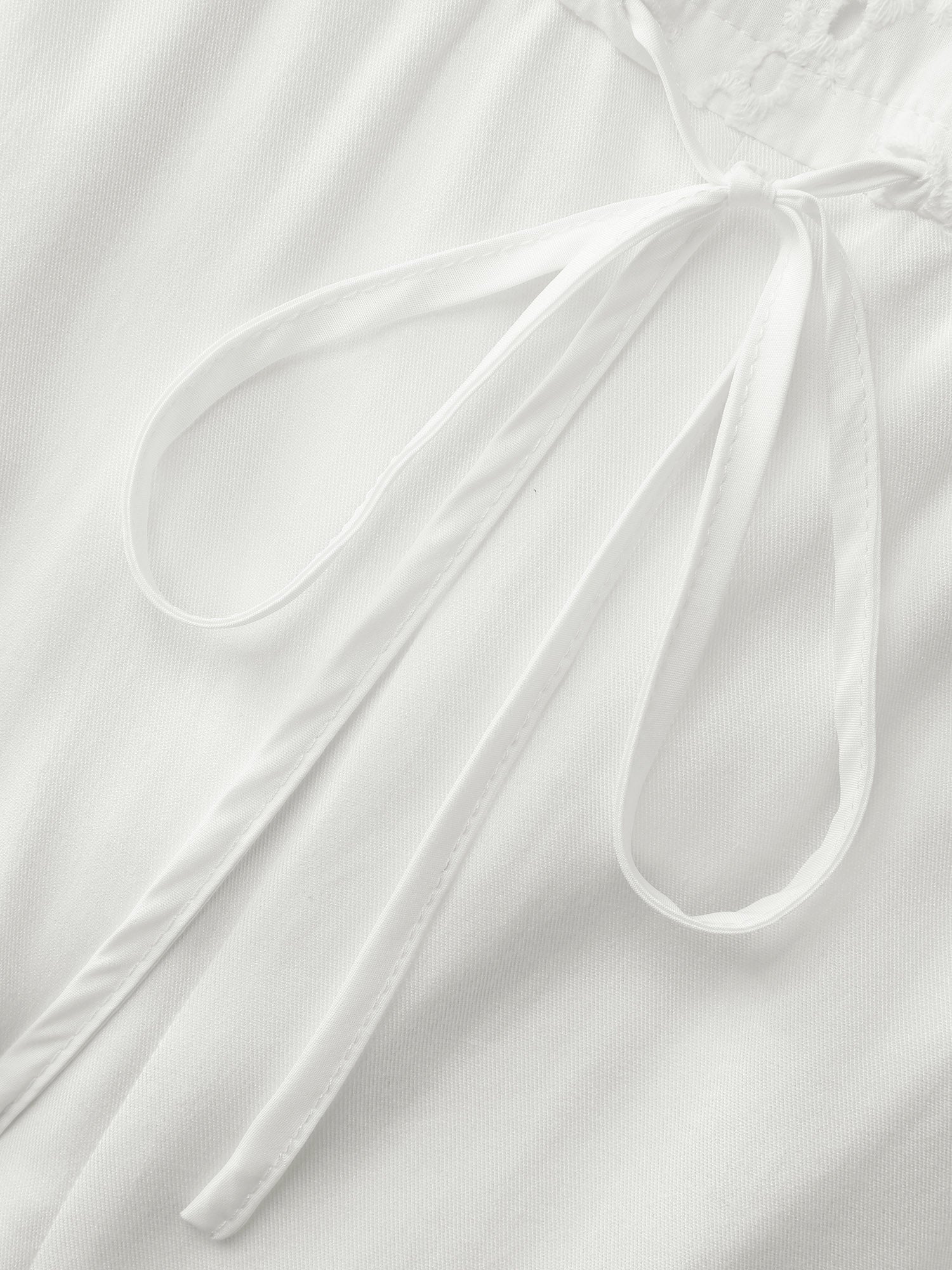Ruffled Neckline Open Back-Tie Jumpsuit