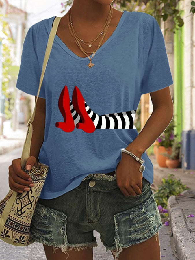 Women's Halloween Printed T-Shirt