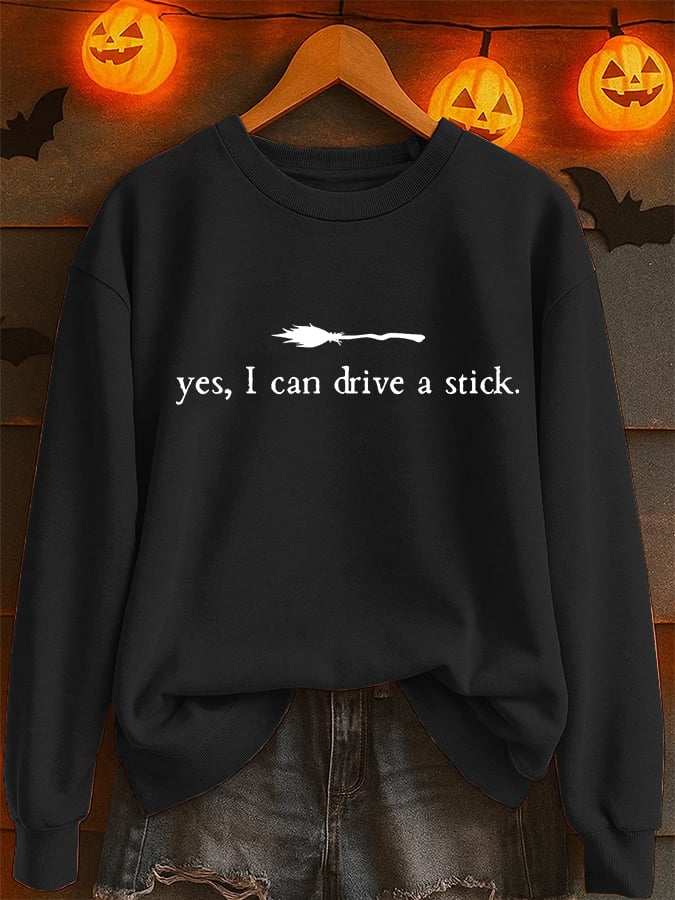 🔥HOT SALE🔥Women's Yes I Can Drive A Stick Printed Sweatshirt