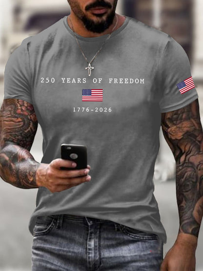 Men's  America Flag Print T-Shirt