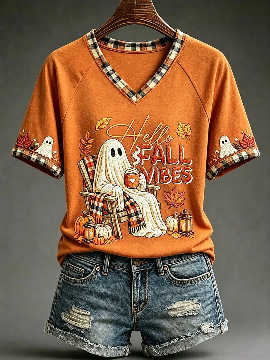 Women's Fall V-Neck T-Shirts