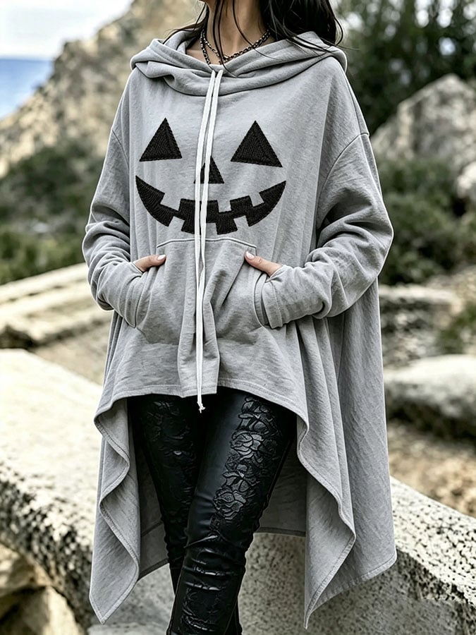 Women's Casual Printed Irregular Sweatshirt