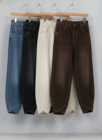 New Arrivals Women's Casual Simple Denim Cotton Pants