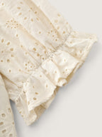 Embroidered Notched Collar Mini Dress