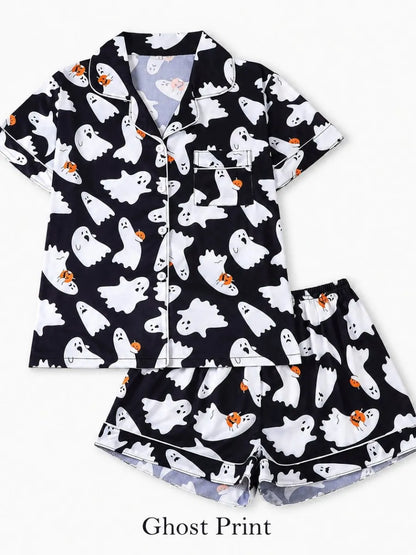 🎃 Women’s Halloween Pajama Set — Silky-Soft, Cute & Spooky-Cozy 👻