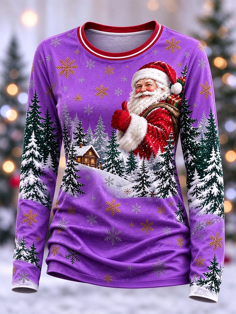 Women's Casual Christmas Long-Sleeve Top