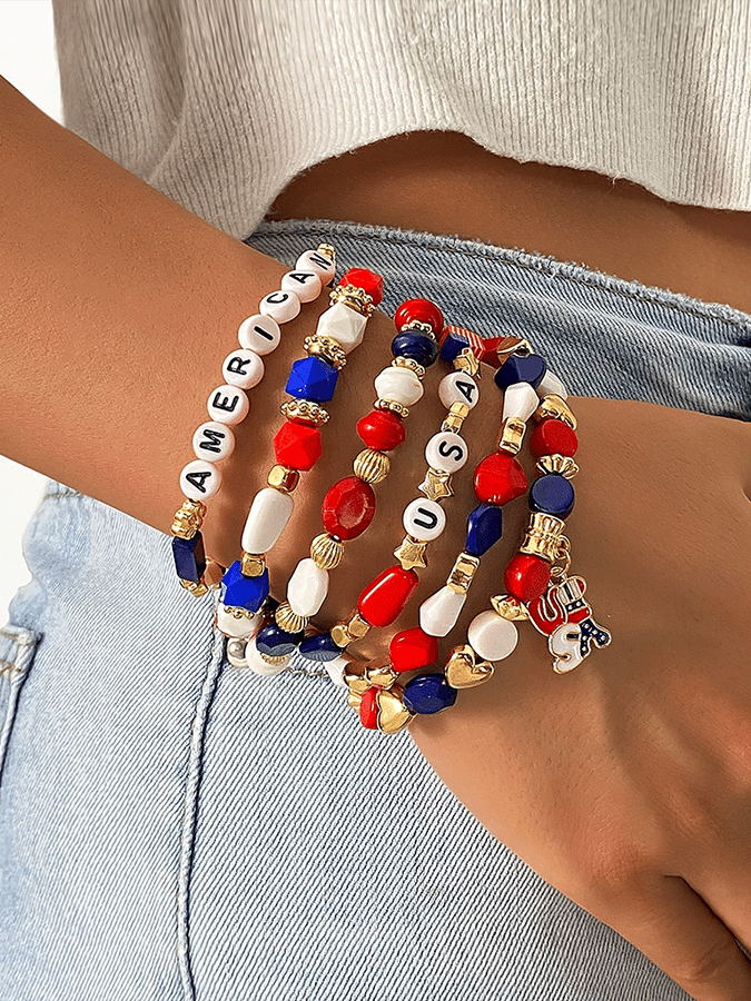 American Flag Patriotic Commemorative Bracelet