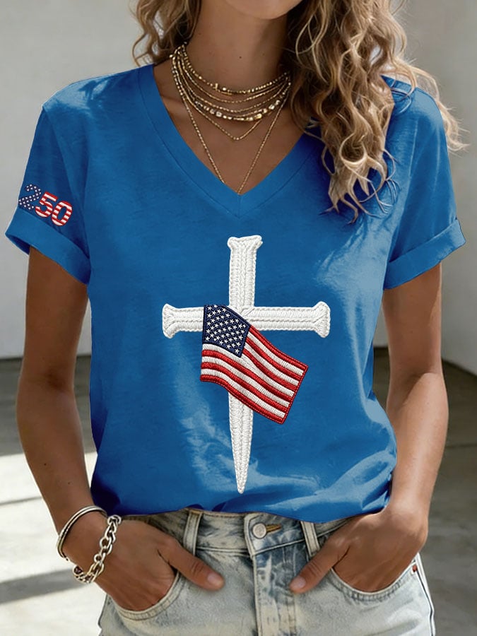 Women's America 250th Anniversary Printed Short-Sleeve T-Shirt