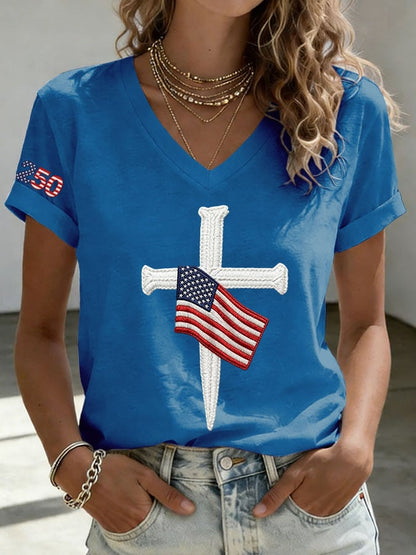 Women's America 250th Anniversary Printed Short-Sleeve T-Shirt