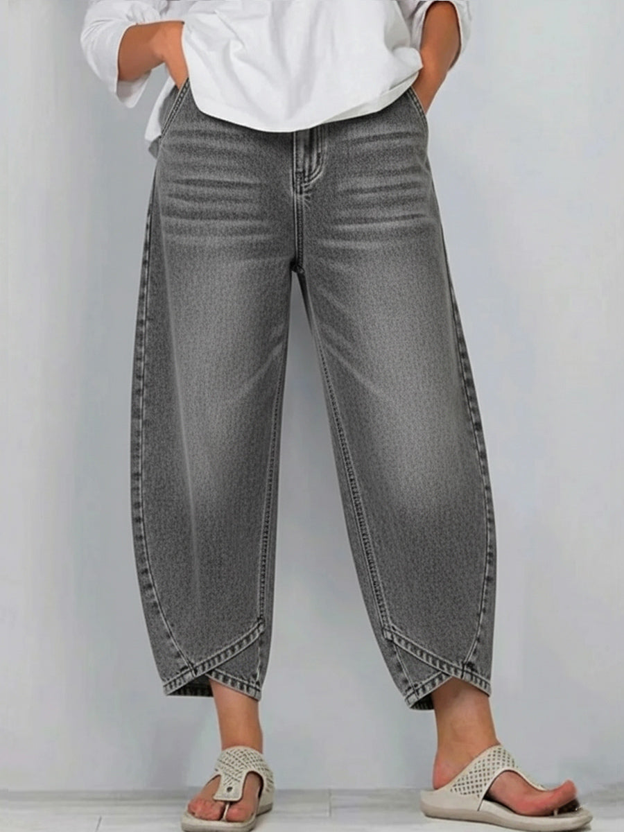 New Arrivals Women's Casual Simple Denim Cotton Pants