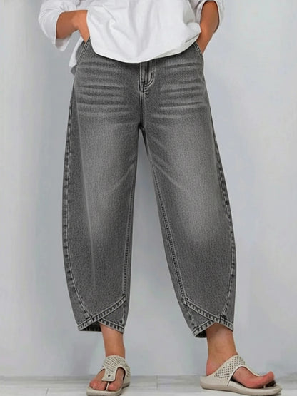 New Arrivals Women's Casual Simple Denim Cotton Pants