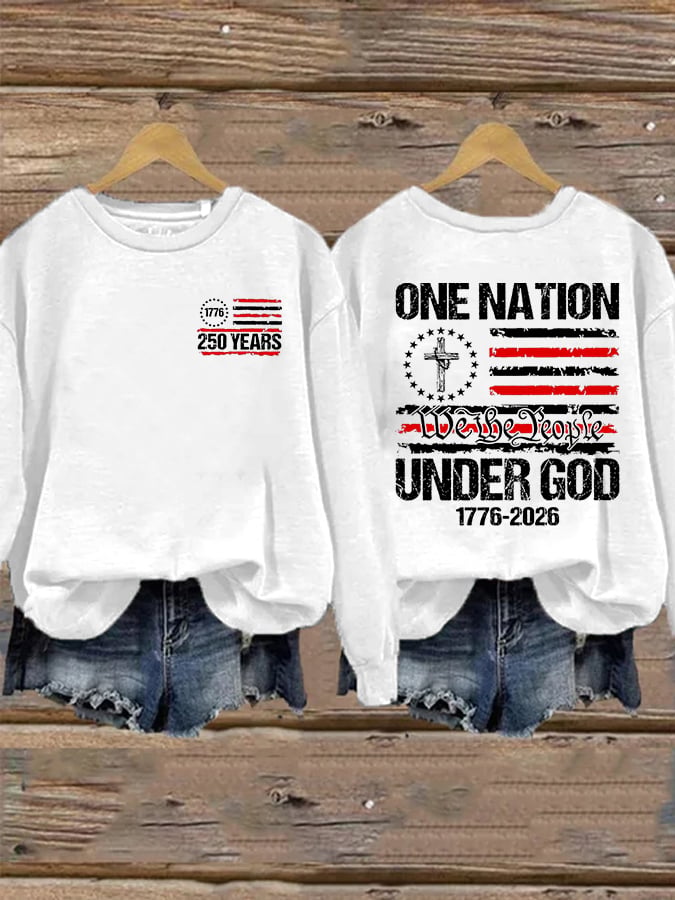 Women's Casual Printed Long-Sleeve Sweatshirt