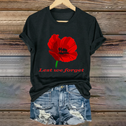 Women's "Red Friday" Poppy Commemorative Crew-Neck T-Shirt