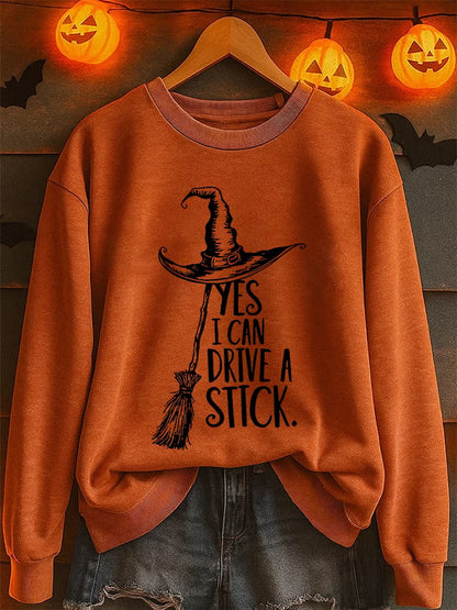 🔥Buy 2 Get 10% Off🔥Women's Yes I Can Drive A Stick Printed Sweatshirt