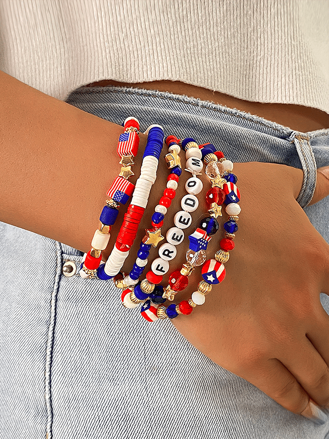 American Flag Patriotic Commemorative Bracelet
