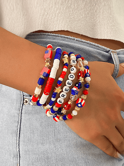 American Flag Patriotic Commemorative Bracelet