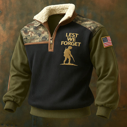 Memorial Day Casual Zip-up Sweatshirt