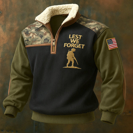 Memorial Day Casual Zip-up Sweatshirt