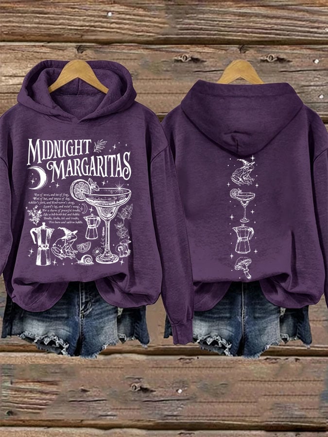 Women's Midnight Margaritas Print Casual Sweatshirt
