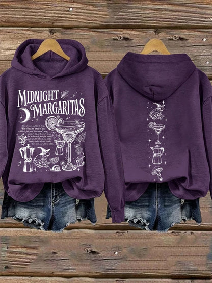 Women's Midnight Margaritas Print Casual Sweatshirt