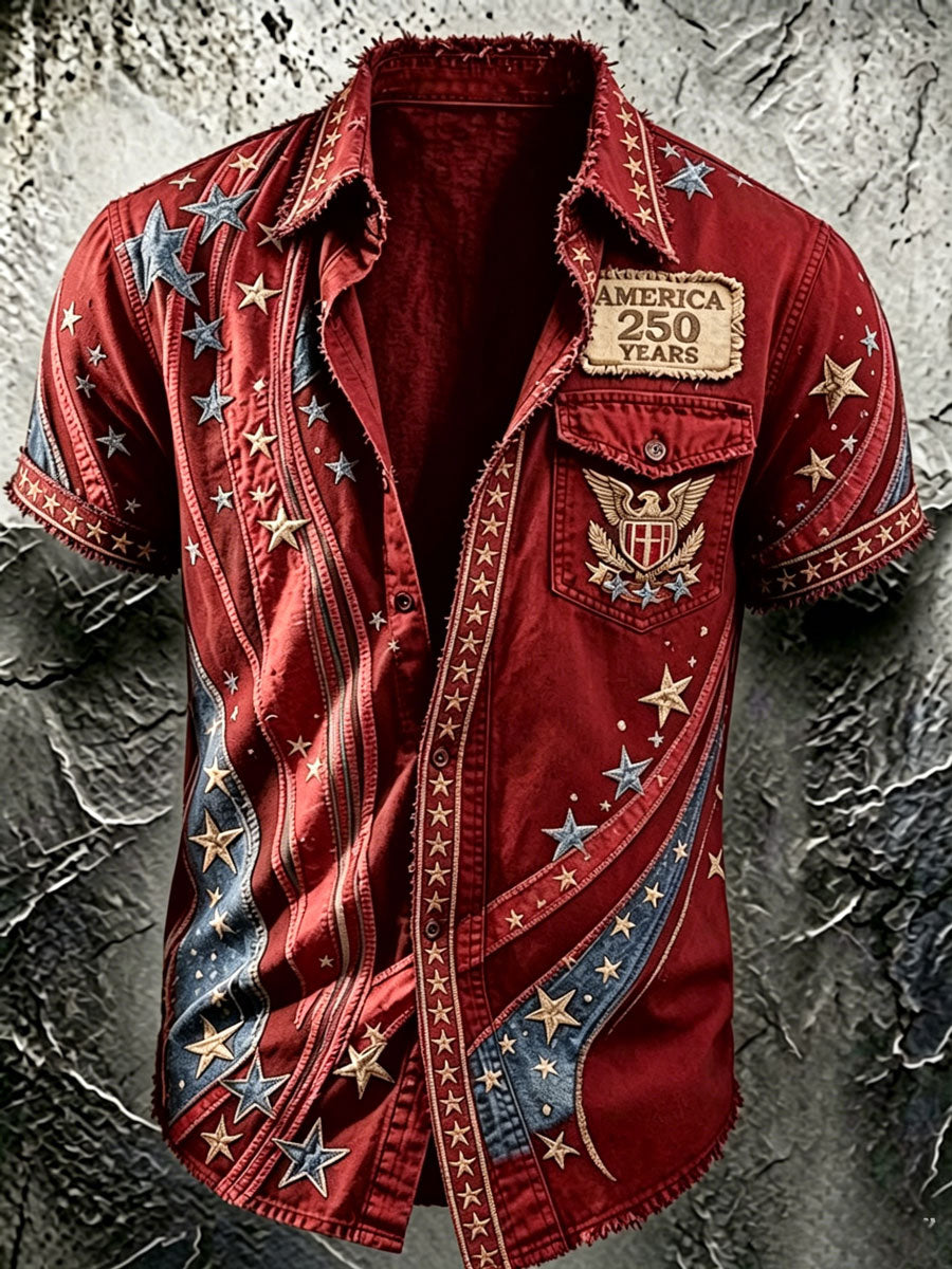 Men'S 250Th Anniversary National Faith Print  Shirt