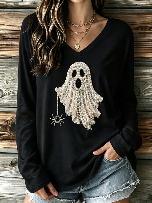 Women's Ghost Long Sleeve T-shirt