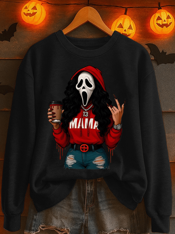 Women's Halloween Print Casual Sweatshirt