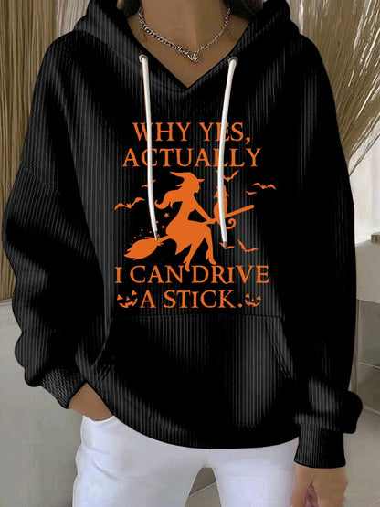 🔥HOT SALE🔥Women's Yes I Can Drive A Stick Print Casual Sweatshirt