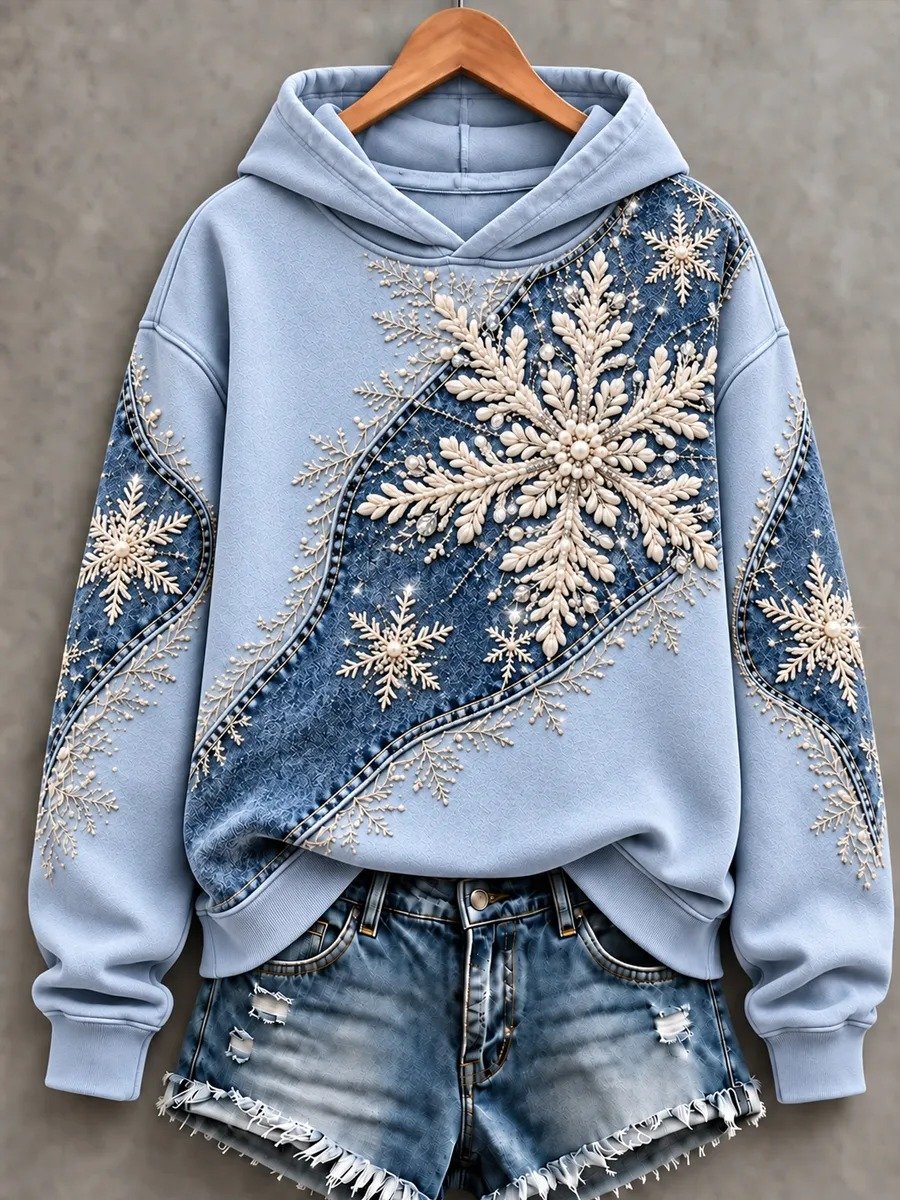 Women's Casual Christmas Print Long-Sleeve Sweatshirt
