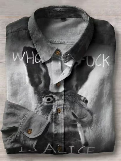 Funny Who The Fuck Art Print Casual Short Sleeve T-shirt